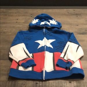 Captain America Zip Up sweatshirt.